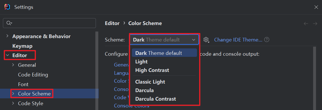 IDEA设置-编辑器主题